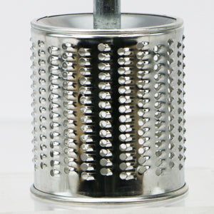 Steel Grater with Multiple Size Grates, White