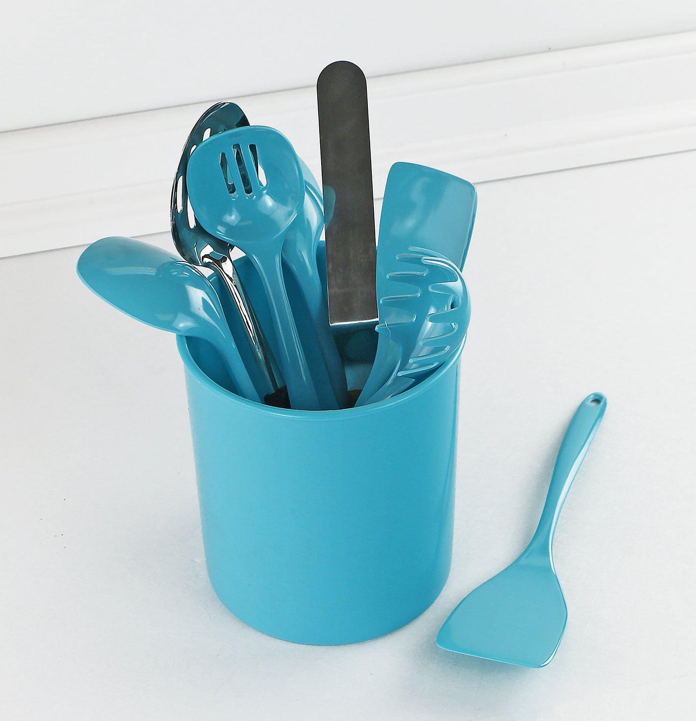 3pc Plastic Utensil Holders, Turquoise – Reston Lloyd