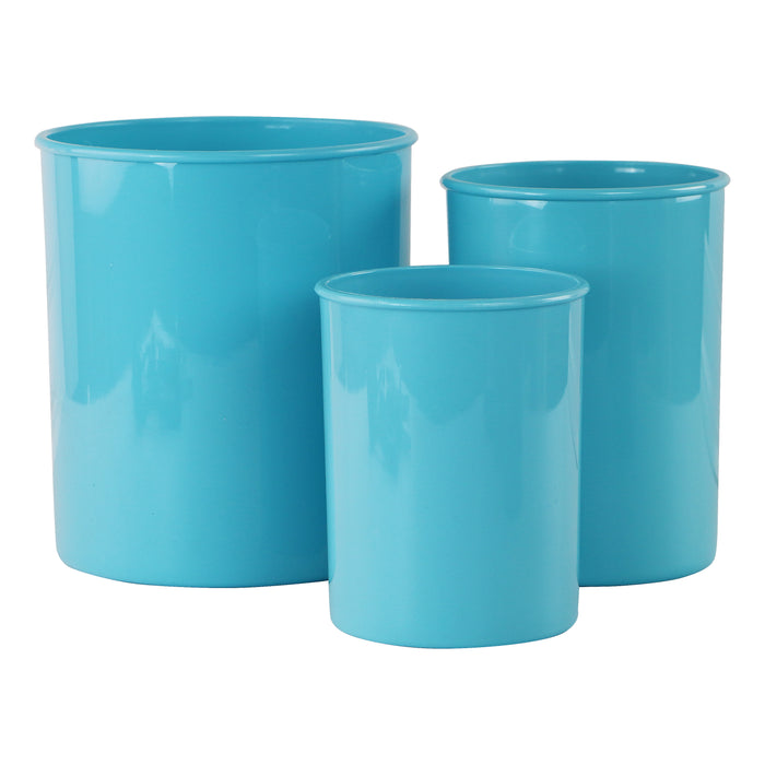 3pc Plastic Utensil Holders, Turquoise