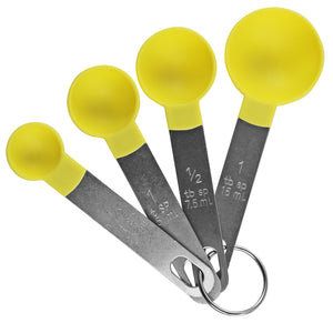 4pc Measuring Spoon Set, Lemon