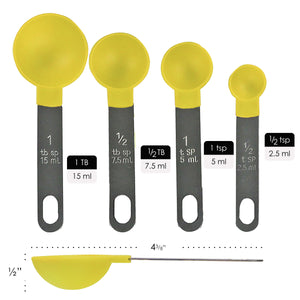 8pc Measuring Spoon & Cup Set, Lemon