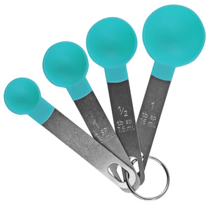 4pc Measuring Spoon Set, Turquoise