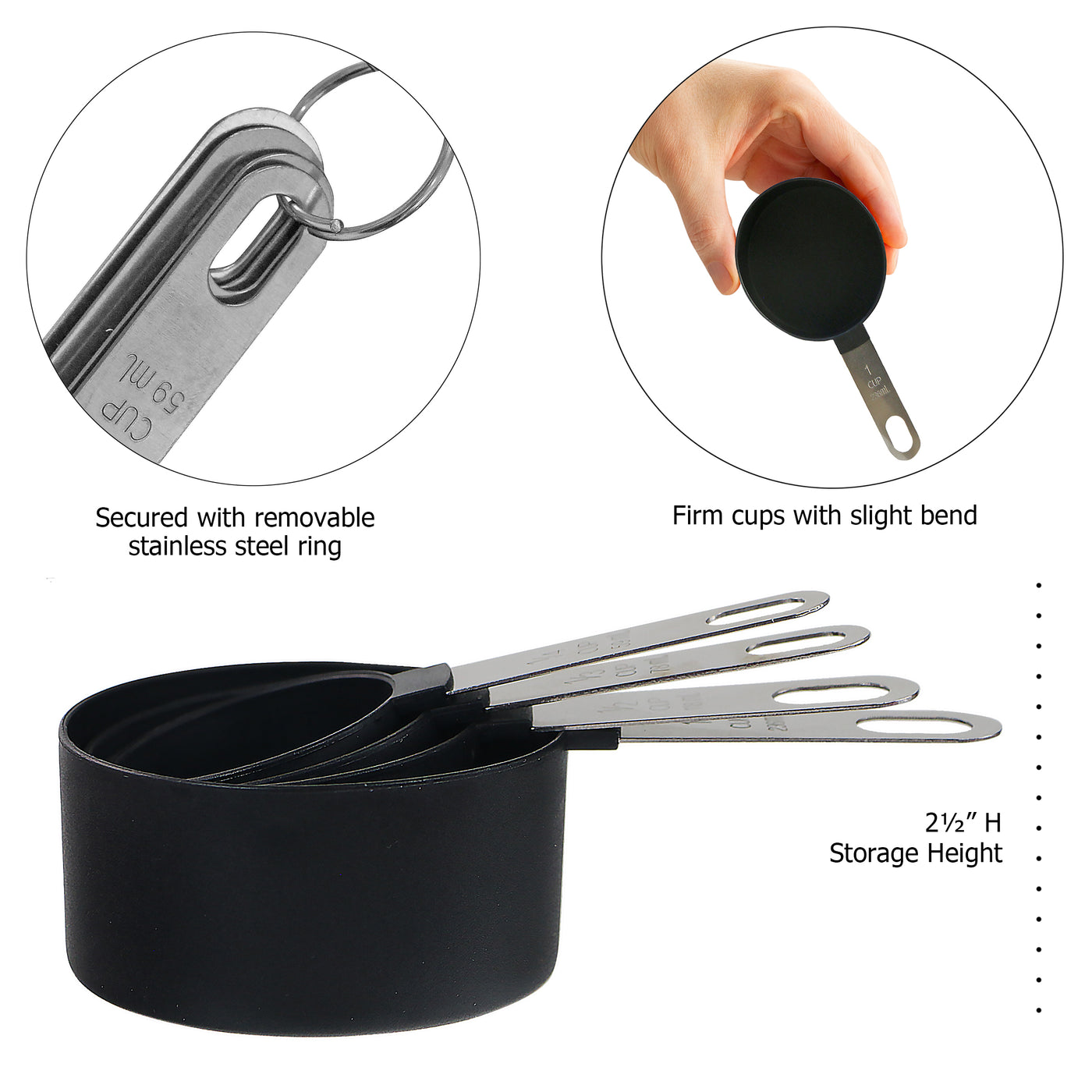 8pc Measuring Spoon & Cup Set, Black – Reston Lloyd