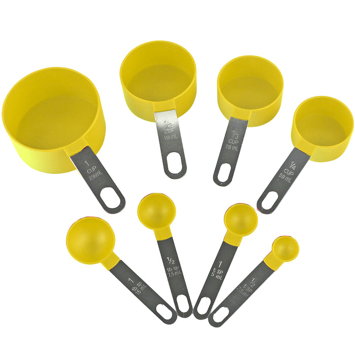8pc Measuring Spoon & Cup Set, Lemon