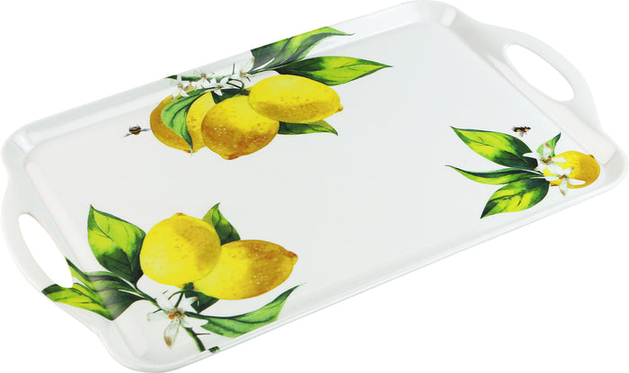 Melamine Rectangular Tray, Fresh Lemons