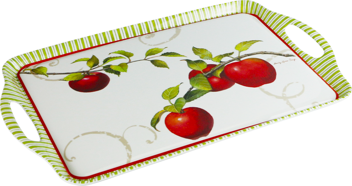 Melamine Rectangular Tray, Harvest Apple