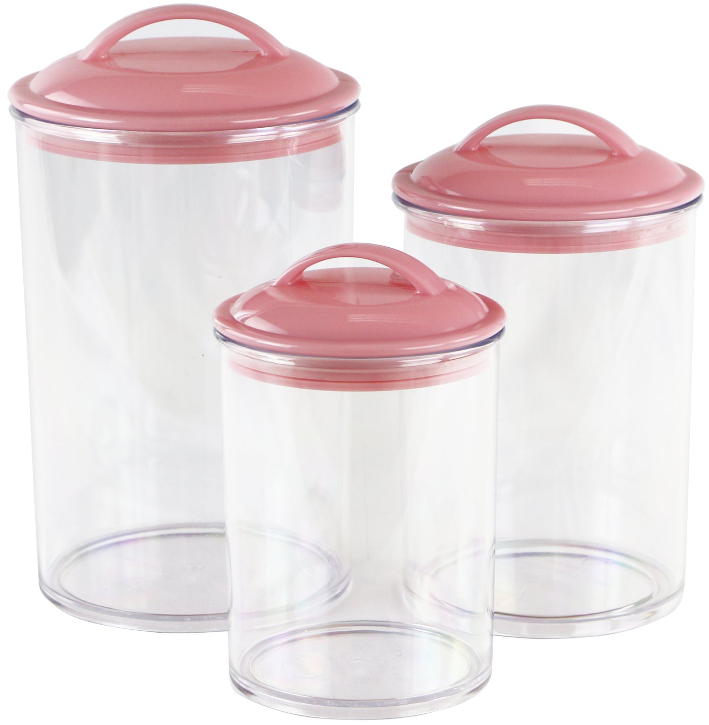 Vintage Super Seal Pale Pink Container Set of 3 Storage Canisters Superseal  Kitchen Storage