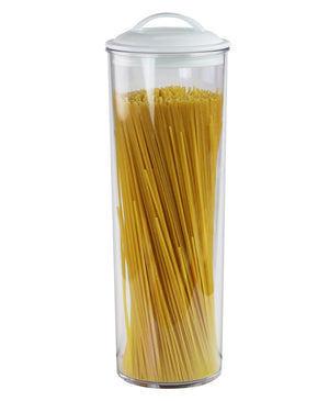 Acrylic Spaghetti Canister,  White