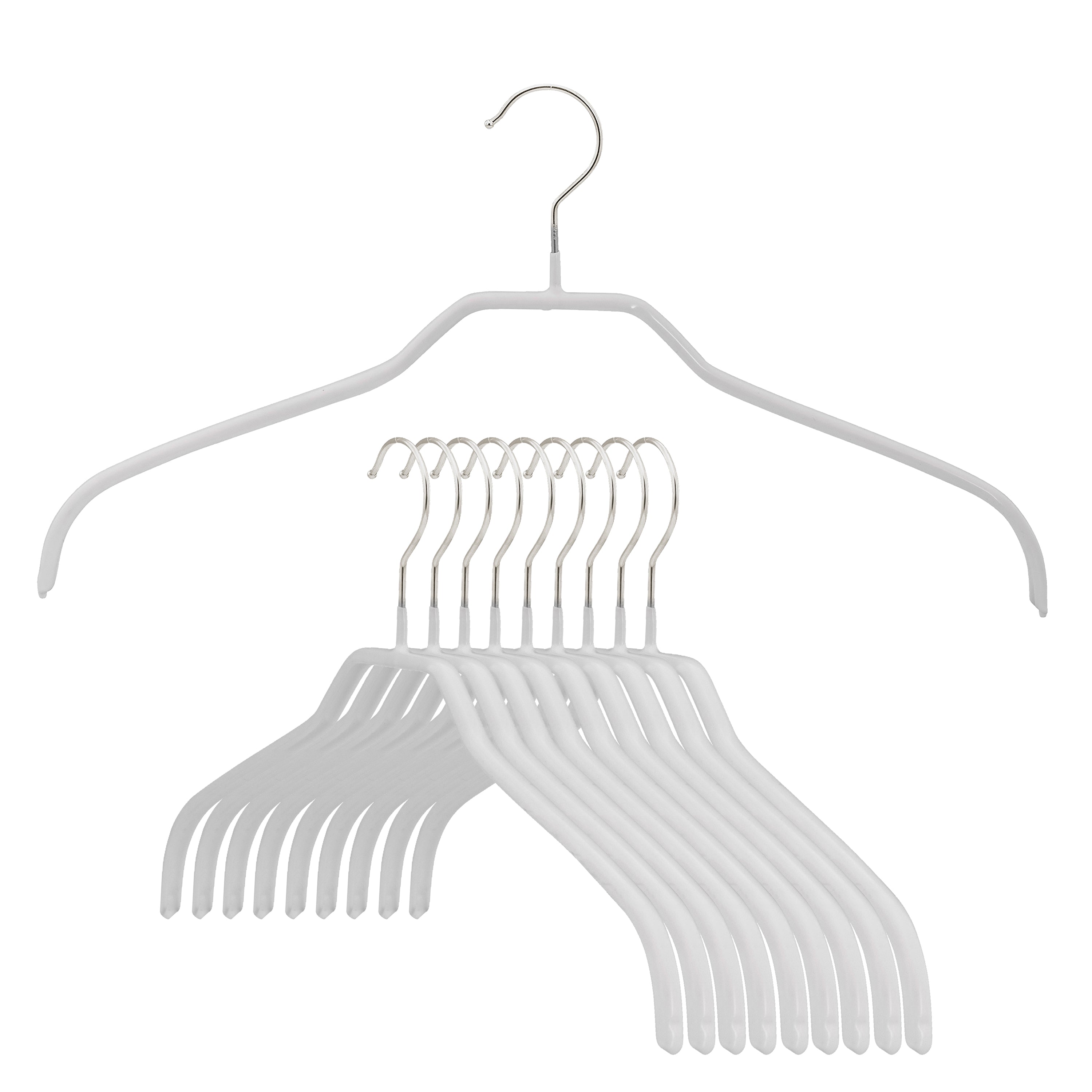 Mawa by Reston Lloyd Silhouette Series Non-Slip Space Saving Clothes Hanger, Style 45/F, Set of 10, Black