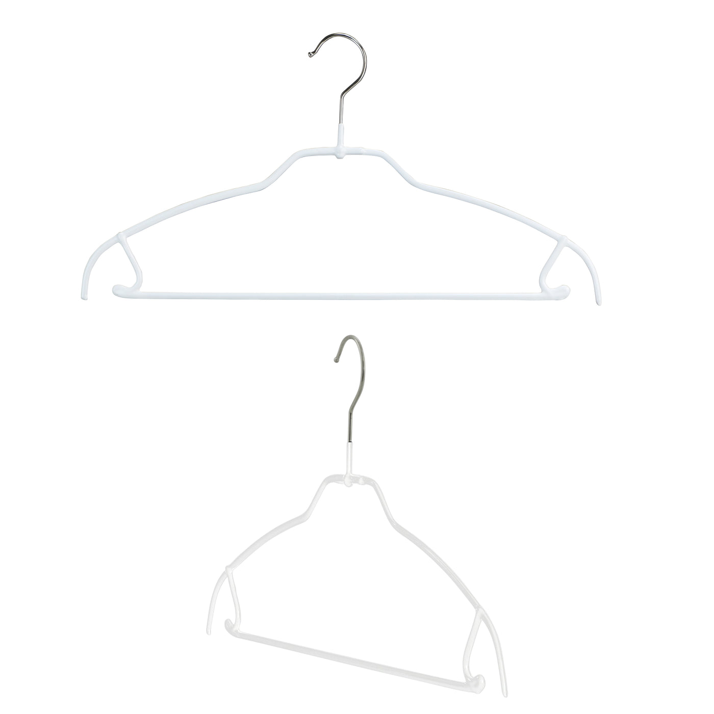 Mawa by Reston Lloyd Silhouette Series Non-Slip Space Saving Clothes Hanger, Style 45/F, Set of 10, Black