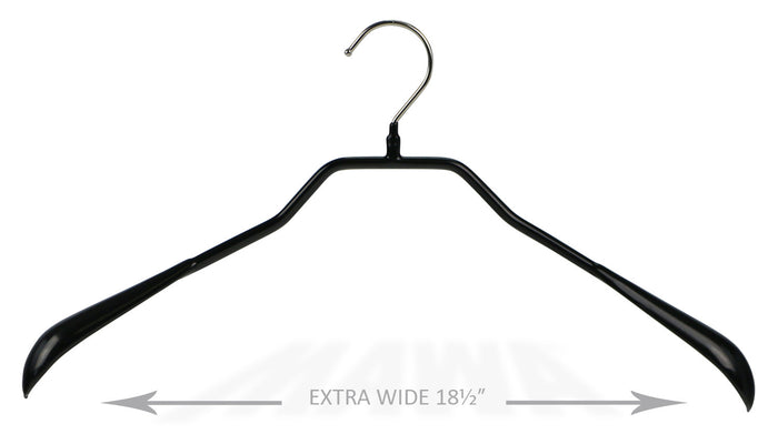 BodyForm, 46-L, Extra Wide Hanger, Black