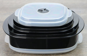 Microwave Cookware & Storage Set, Black