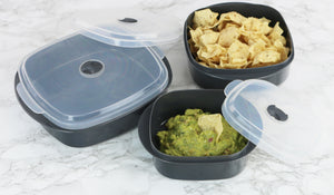 6pc Microwave Cookware & Storage Set, Charcoal