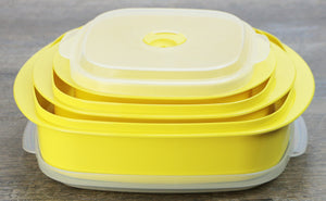 6pc Microwave Cookware & Storage Set, Lemon