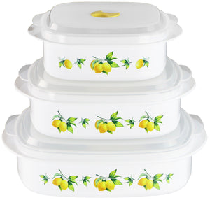 6pc Microwave Cookware & Storage Set, Fresh Lemons