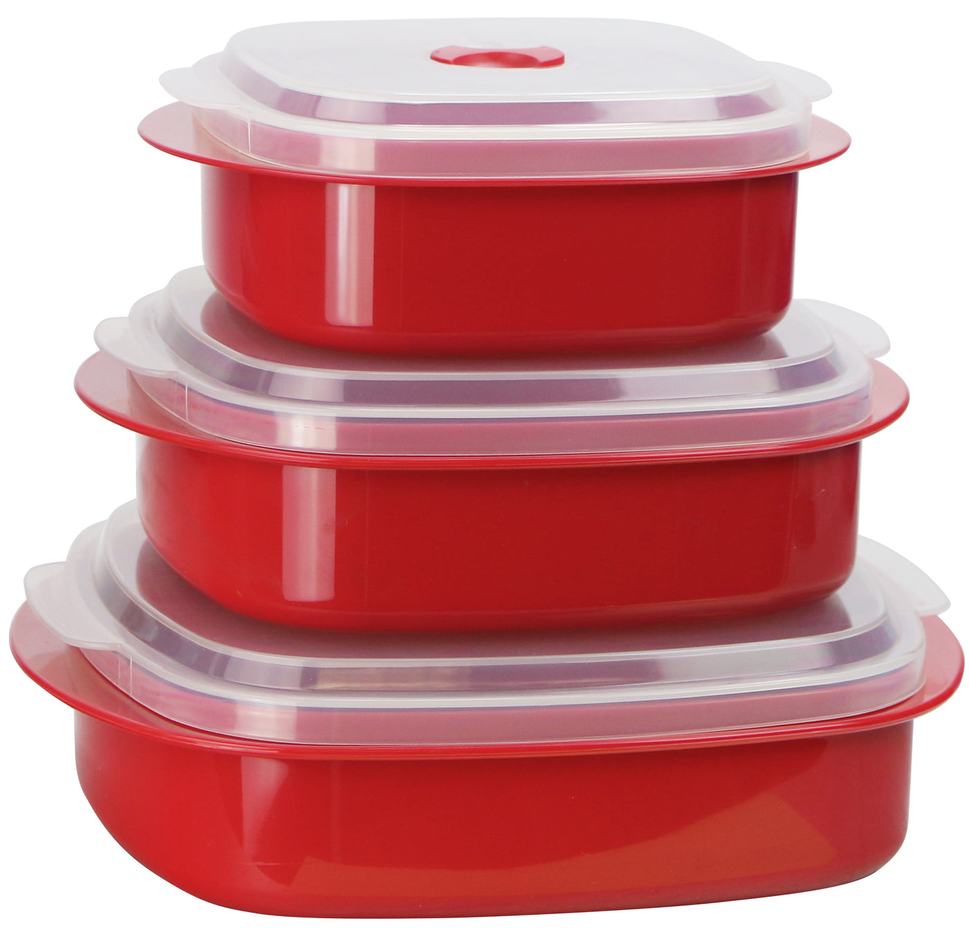 Food Storage Containers with Lids - Plastic Nesting Containers for Food -  BPA Free Stackable Storage Containers for Kitchen - Pink Microwave Safe Leftover  Container Set 