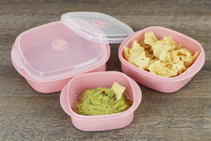 6pcMicrowave Cookware & Storage Set, PInk