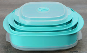 6pc Microwave Cookware & Storage Set, Turquoise
