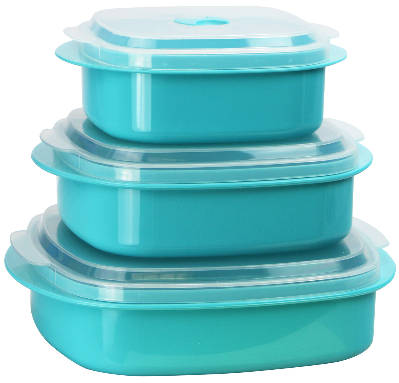 TUPPERWARE CRYSTAL WAVE SET 2 MICROWAVE SAFE CONTAINER MIP TURQUOISE FREE  SHIP