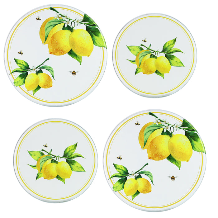 Tin Burner Cover Set, Fresh Lemons