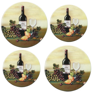 Tin Burner Cover Set, Wine & Vine