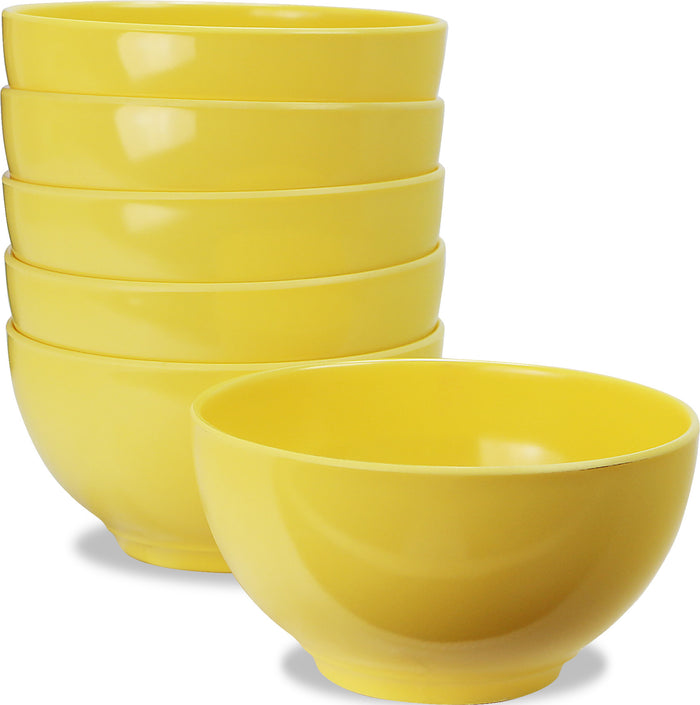 6pc Melamine Bowl Set, Lemon