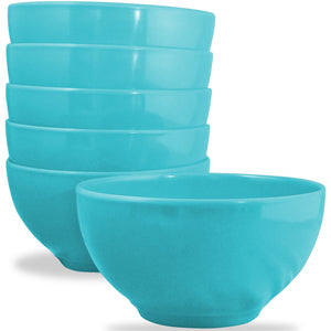 6pc Melamine Bowl Set, Turquoise