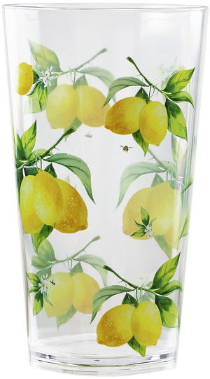 Fresh Lemons, Acrylic Drinkware, 19oz Ice Tea Glass, Set of 6