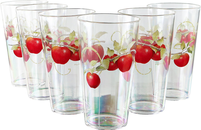 Harvest Apples, Acrylic Drinkware, 19oz Ice Tea Glass, Set of 6