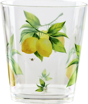 Fresh Lemons, Acrylic Drinkware, 14 oz, Rock Glass, Set of 6