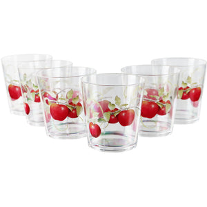 Harvest Apples, Acrylic Drinkware, 14 oz, Rock Glass, Set of 6