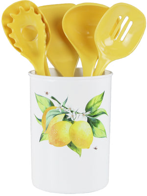 6pc Utensil Holder Set, Fresh Lemons