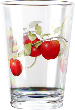 Harvest Apple,  Acrylic Drinkware, 8oz Juice Glass, Set of 6