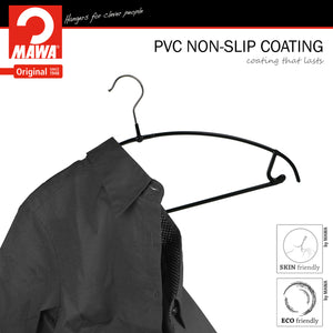 Euro Ultra Thin, 42-PTU, Pant Bar/Skirt Hook Hanger, Black