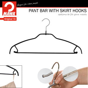 Silhouette Ultra Thin, 42-FTU, Pant Bar/Skirt Hook Hanger, Black