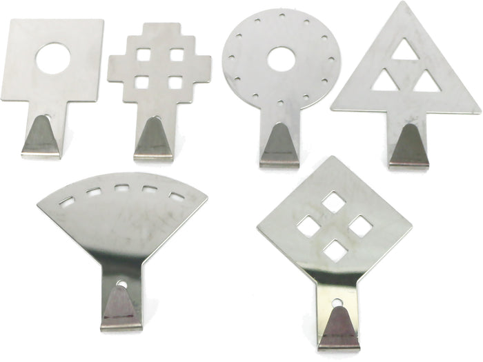 Stainless Steel Geometric Hooks, Set of 6